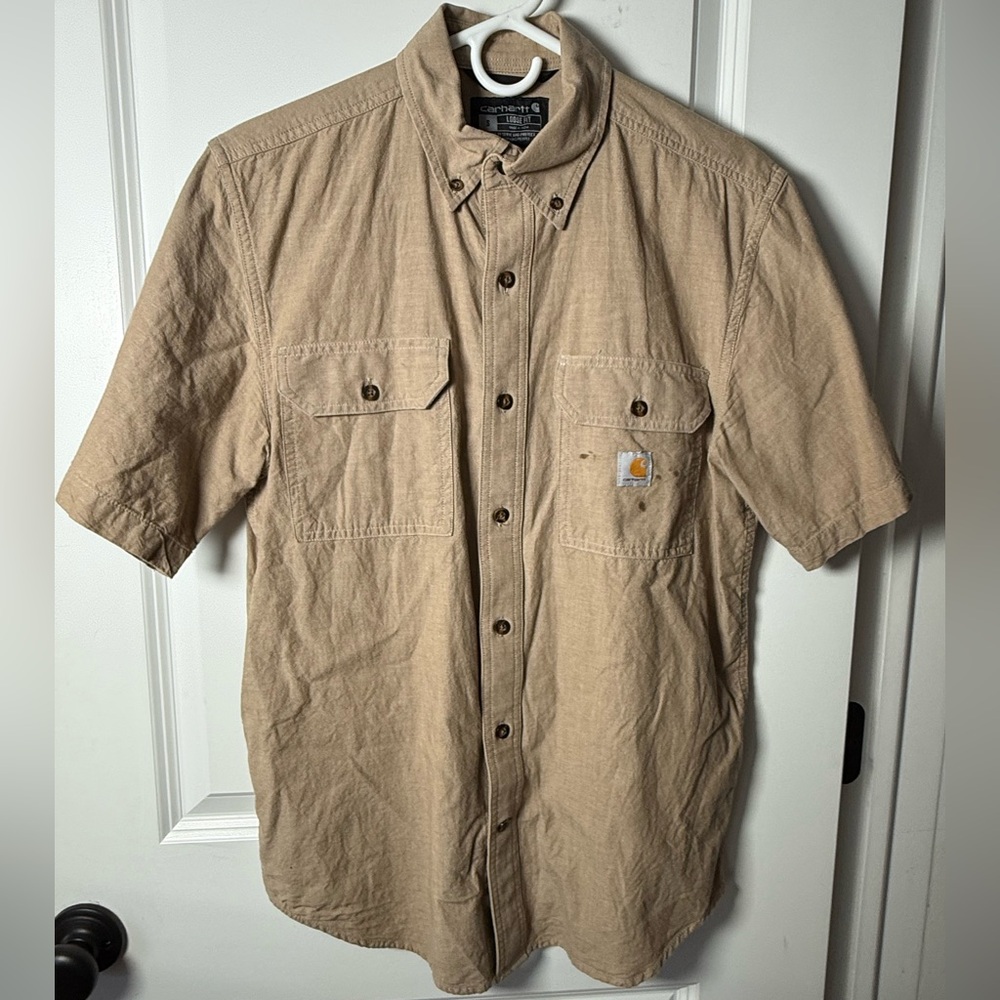 Carhartt Loose Fit Work Button-Up—rugged, durable, and built for hard work.
